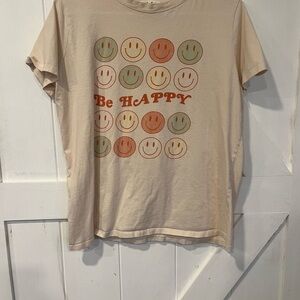Tres Bien Beige 'Be Happy' Tee